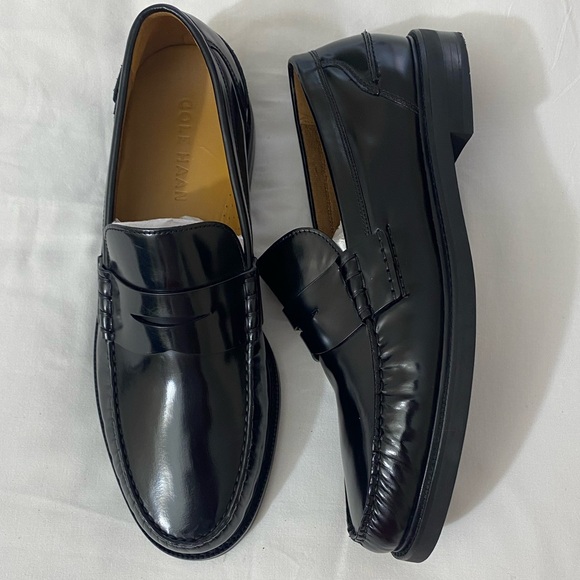 NWOB Men’s Cole Haan Pinch Prep Penny Loafer In Brush-off Black Size 9.5. - Picture 6 of 10